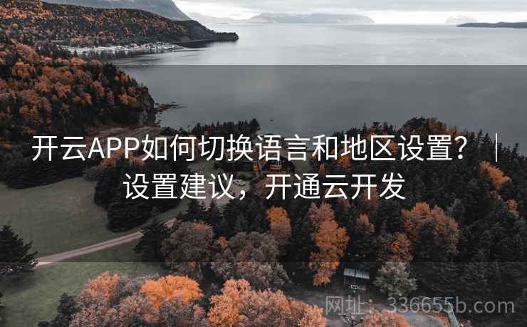 开云APP如何切换语言和地区设置？｜设置建议，开通云开发