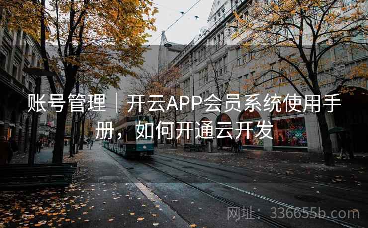 账号管理｜开云APP会员系统使用手册，如何开通云开发