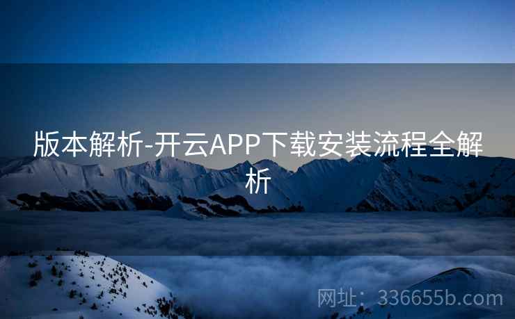 版本解析-开云APP下载安装流程全解析